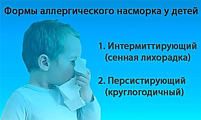 Symptoms of an allergic rhinitis in a child