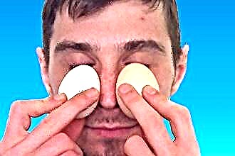 Warming up the nose with an egg with a cold