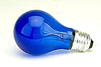 Blå öronvärmande lampa